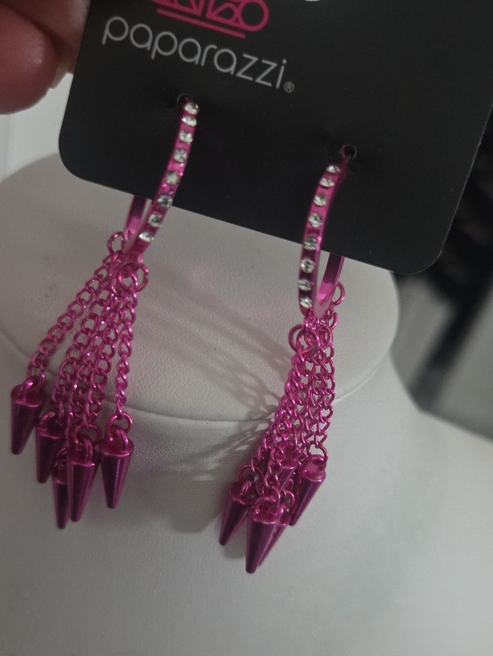Paparazzi Piquant Punk Pink Hoop Earrings NWT
